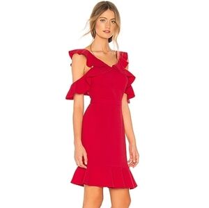 Rachel Zoe Delia Dress in Azalea Red size 4